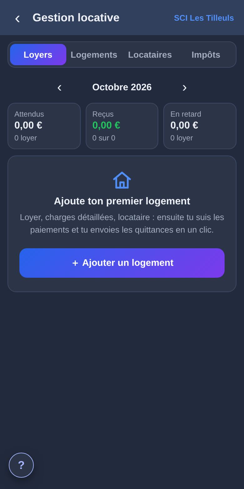 Envoyer une quittance de loyer : écran de l’appli Babelink