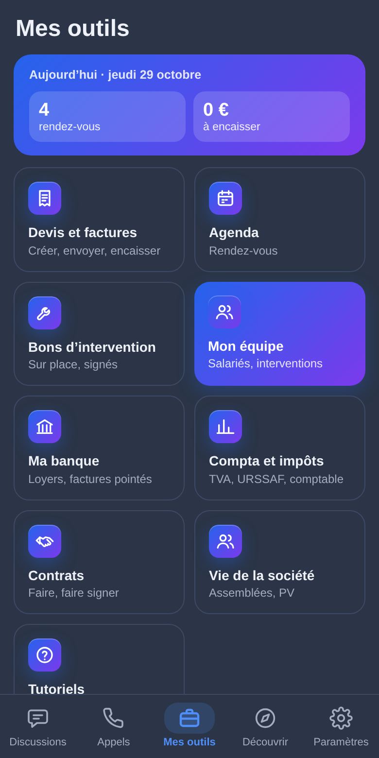 Utiliser Babelink sur ordinateur, Android et iPhone : écran de l’appli Babelink